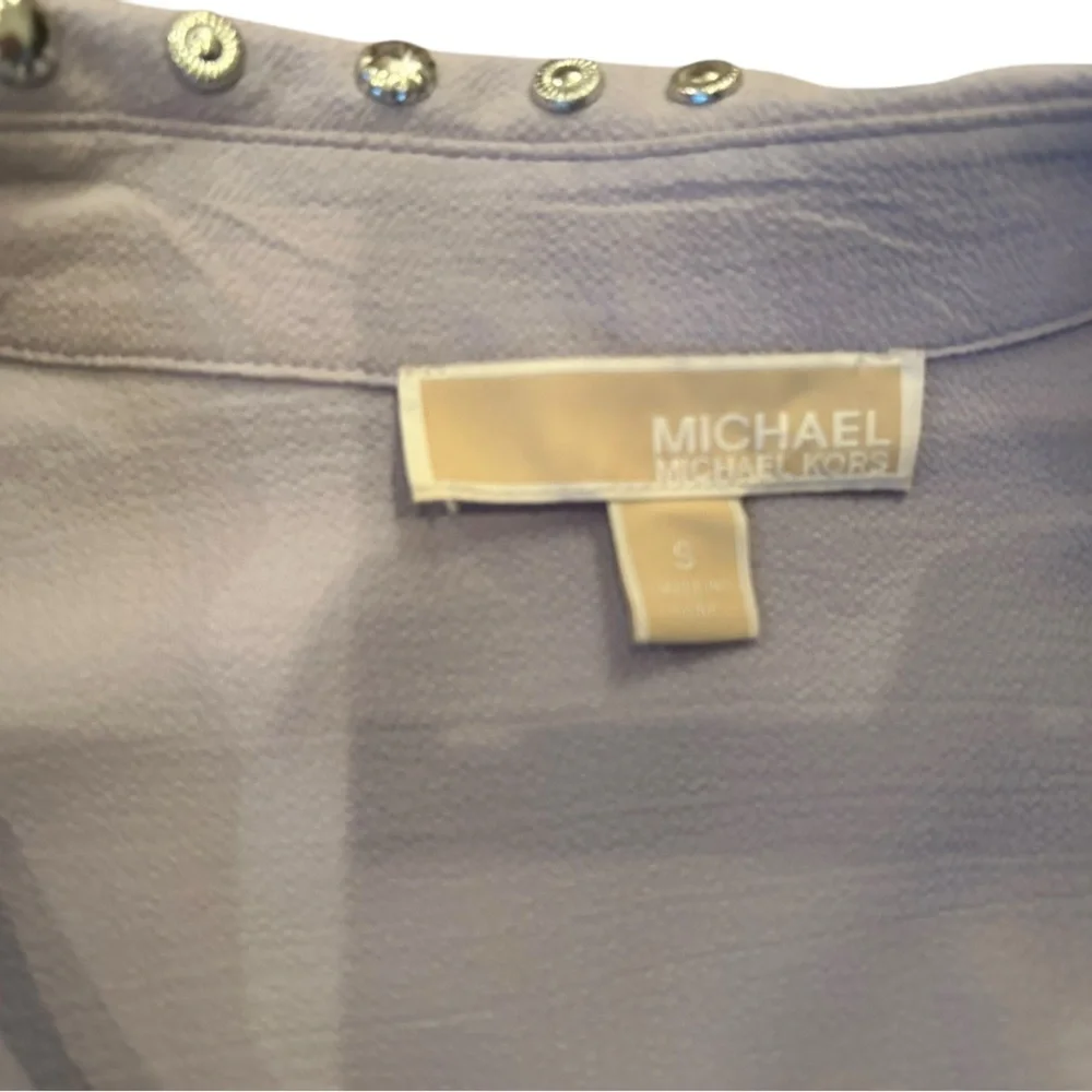 Michael Kors Lavender Studded Blouse